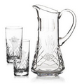 Cavanaugh Crystal Pitcher & 2 Crystal Hiball Glasses